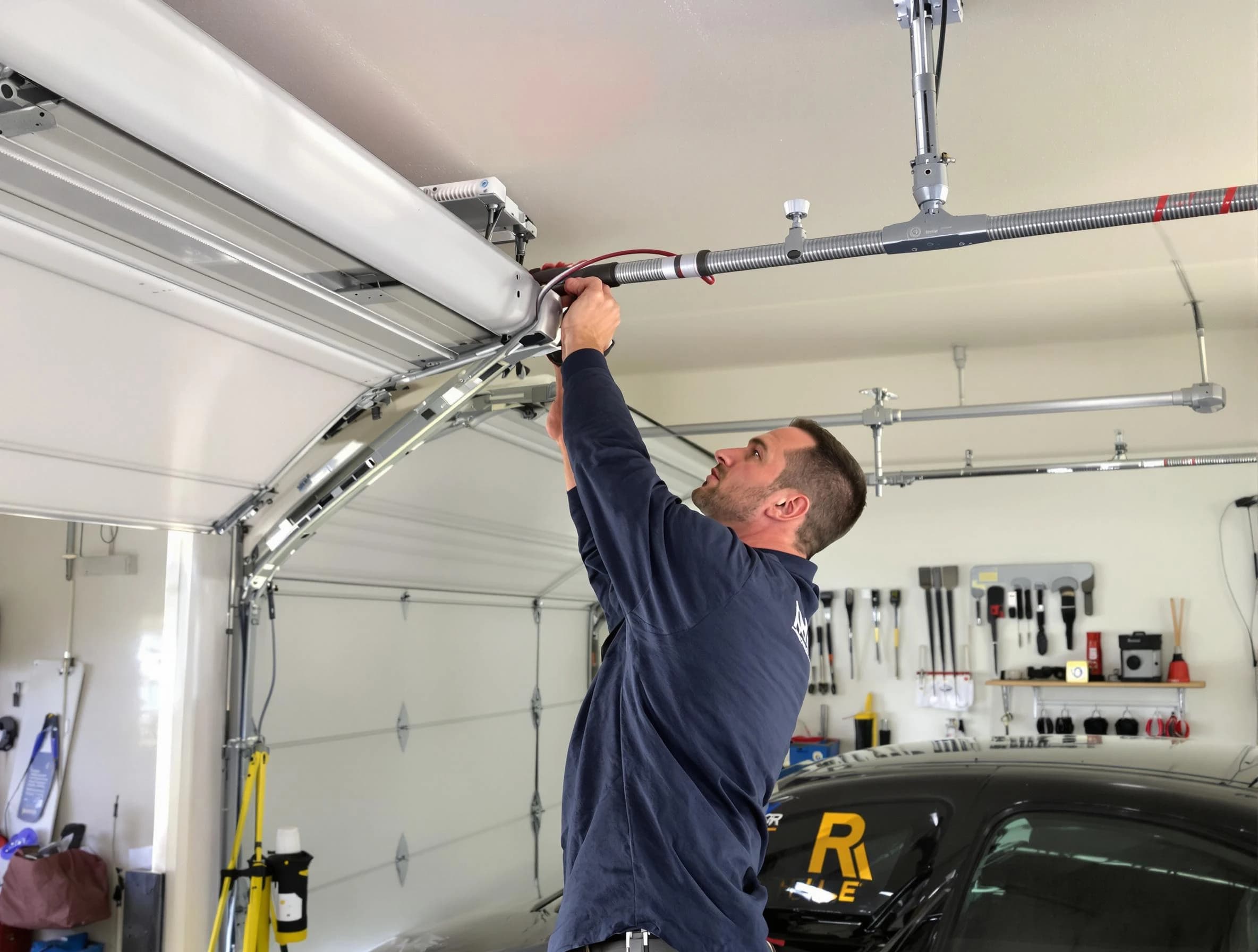 Apache Junction Garage Door Repair technician performing garage door cable repair in Apache Junction