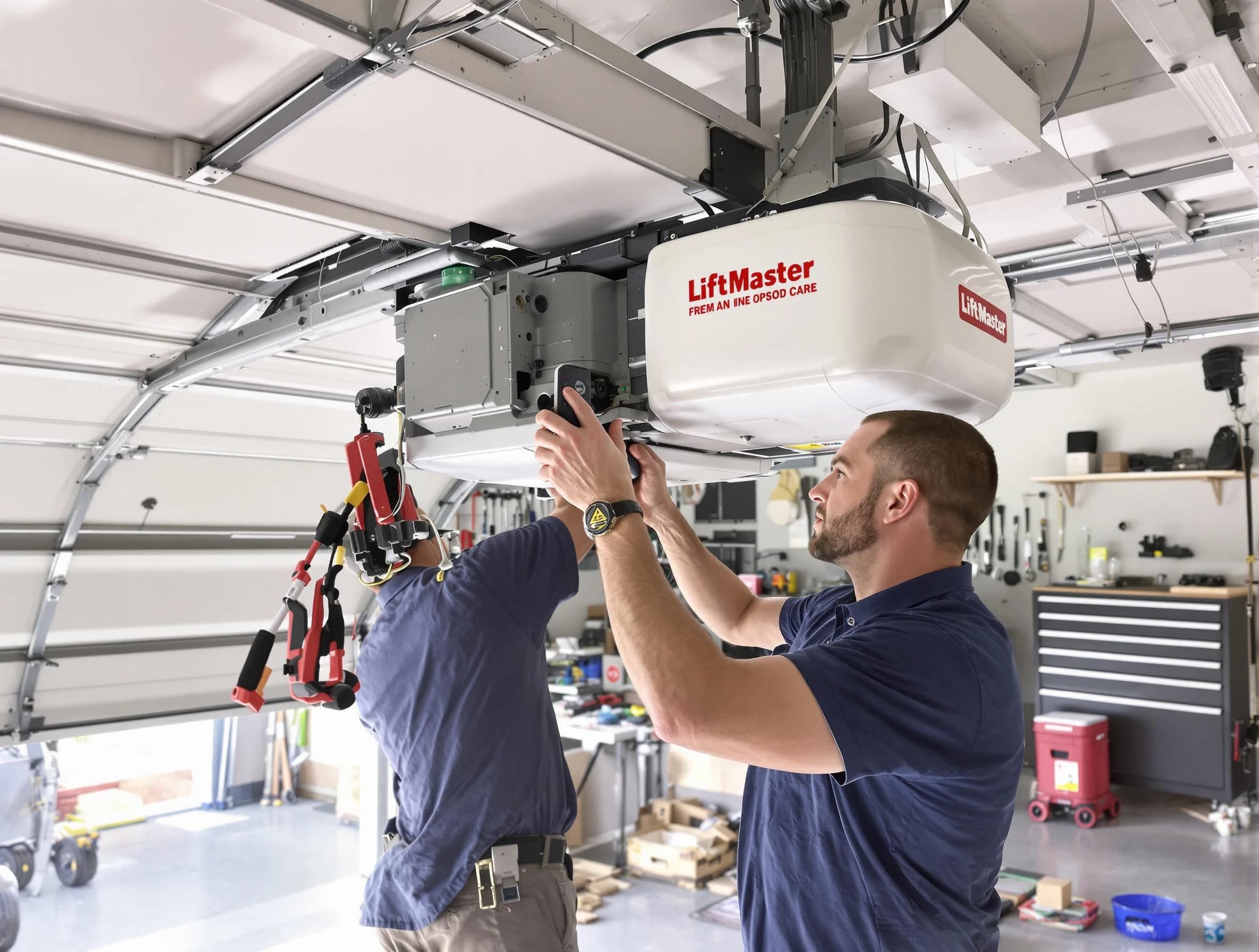 Apache Junction Garage Door Repair technician performing advanced diagnostics on garage opener in Apache Junction