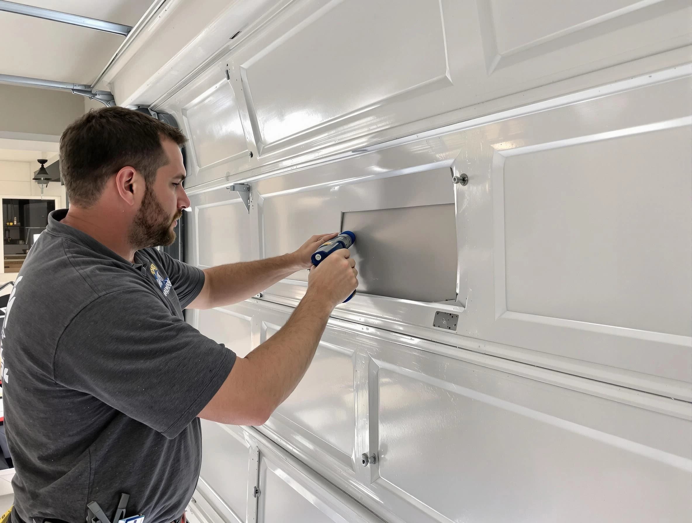 Garage door panel repair by Apache Junction Garage Door Repair in Apache Junction