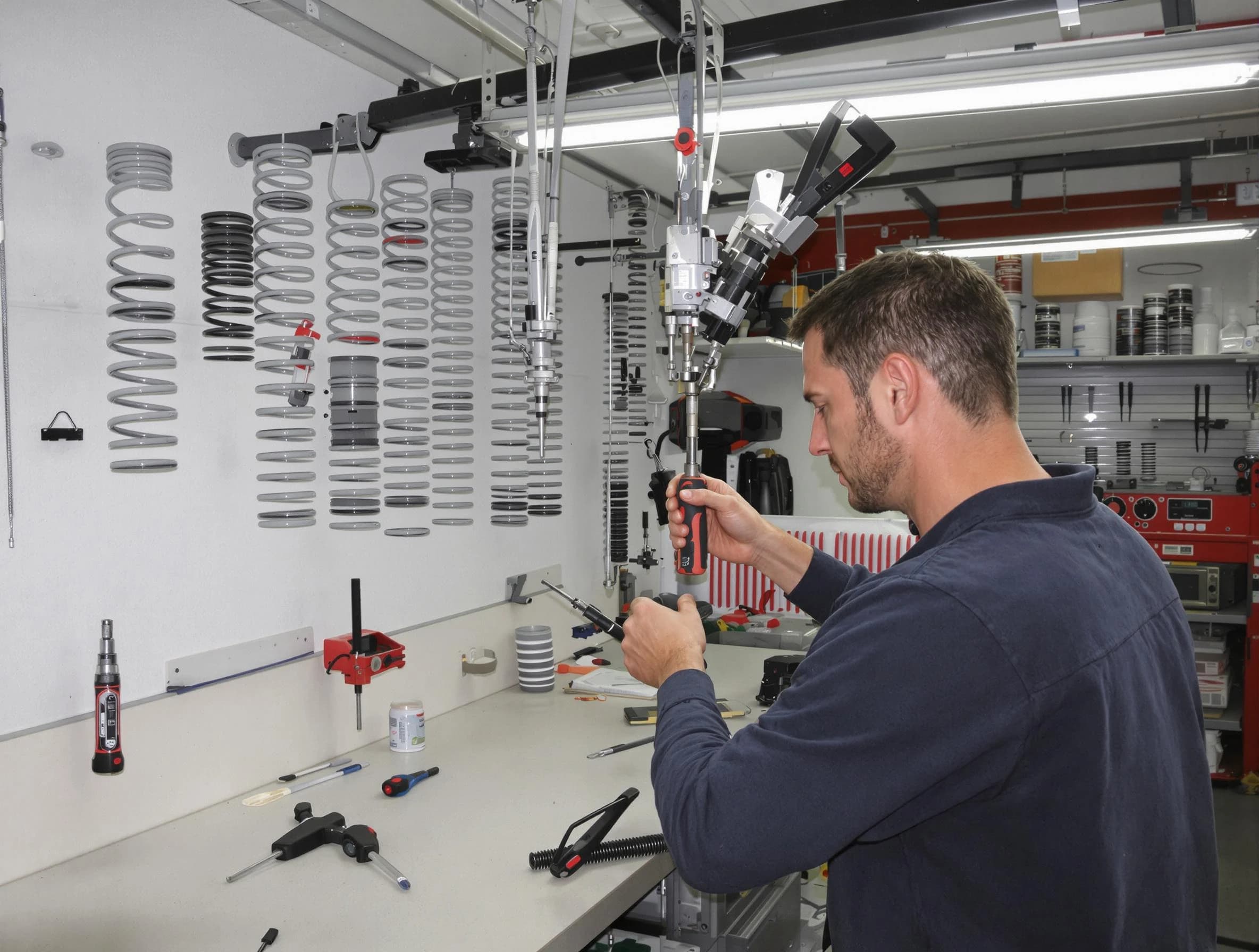 Apache Junction Garage Door Repair safety certified technician performing precision spring replacement in Apache Junction